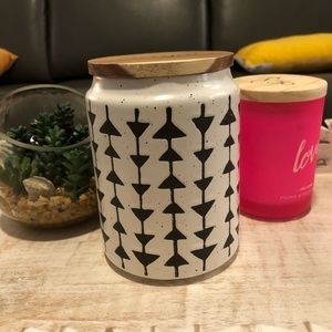 Homegoods Black and White Sugar Canister